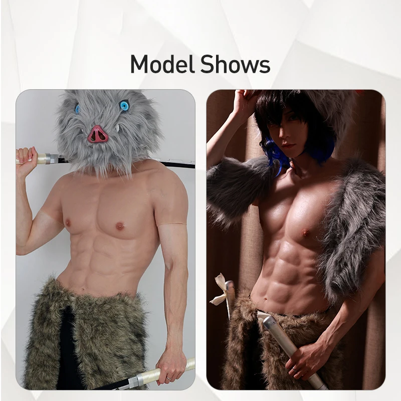 Classic Realistic Fake Muscle Silicone Artificial Skin Actor Cosplay Props Simulation Muscle T-Shirt Mens
