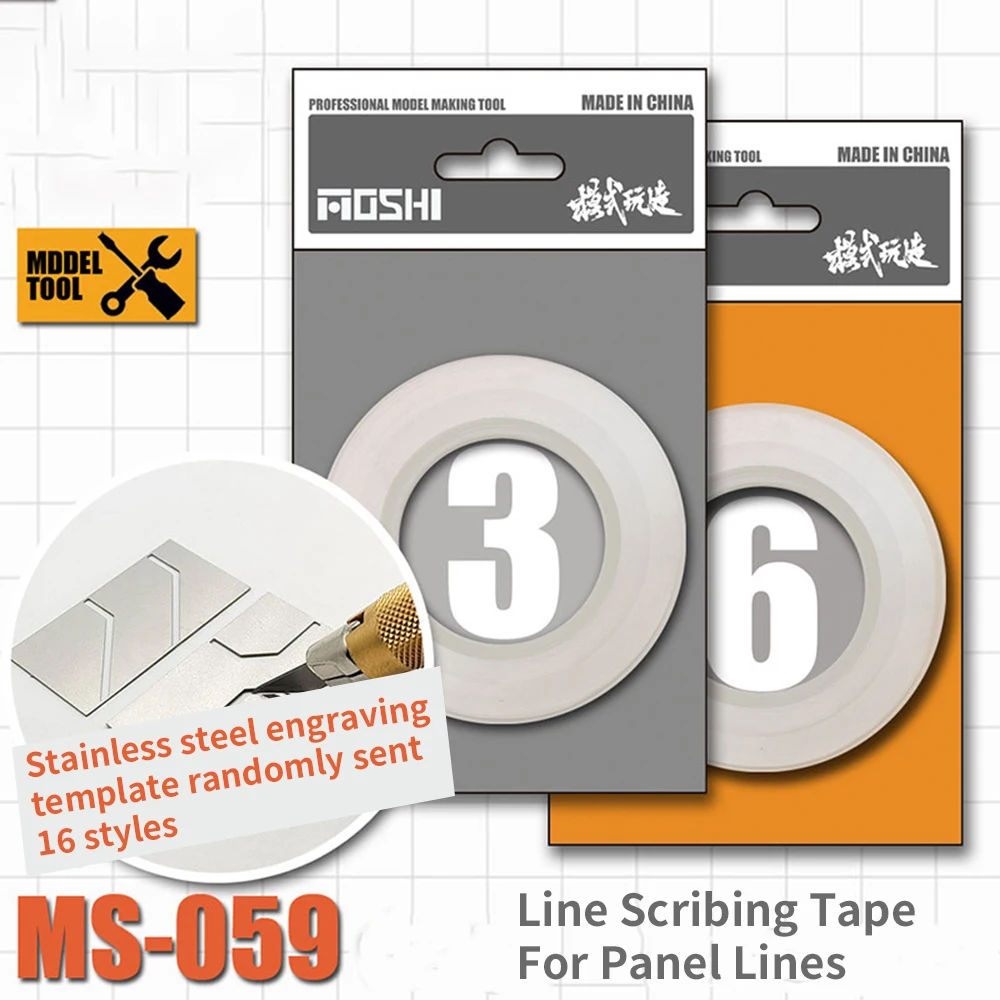 Model Tools Scribing Guide Carving Cutting Line Masking Tape 3MM/6MM 20m Length for Model Cutting DIY