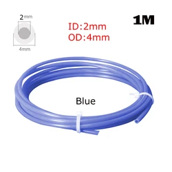 High-Precision 2.5mm ID x 4mm OD PTFE Tube for Direct Drive Extruder 3D Printers (Blue 1 meter)