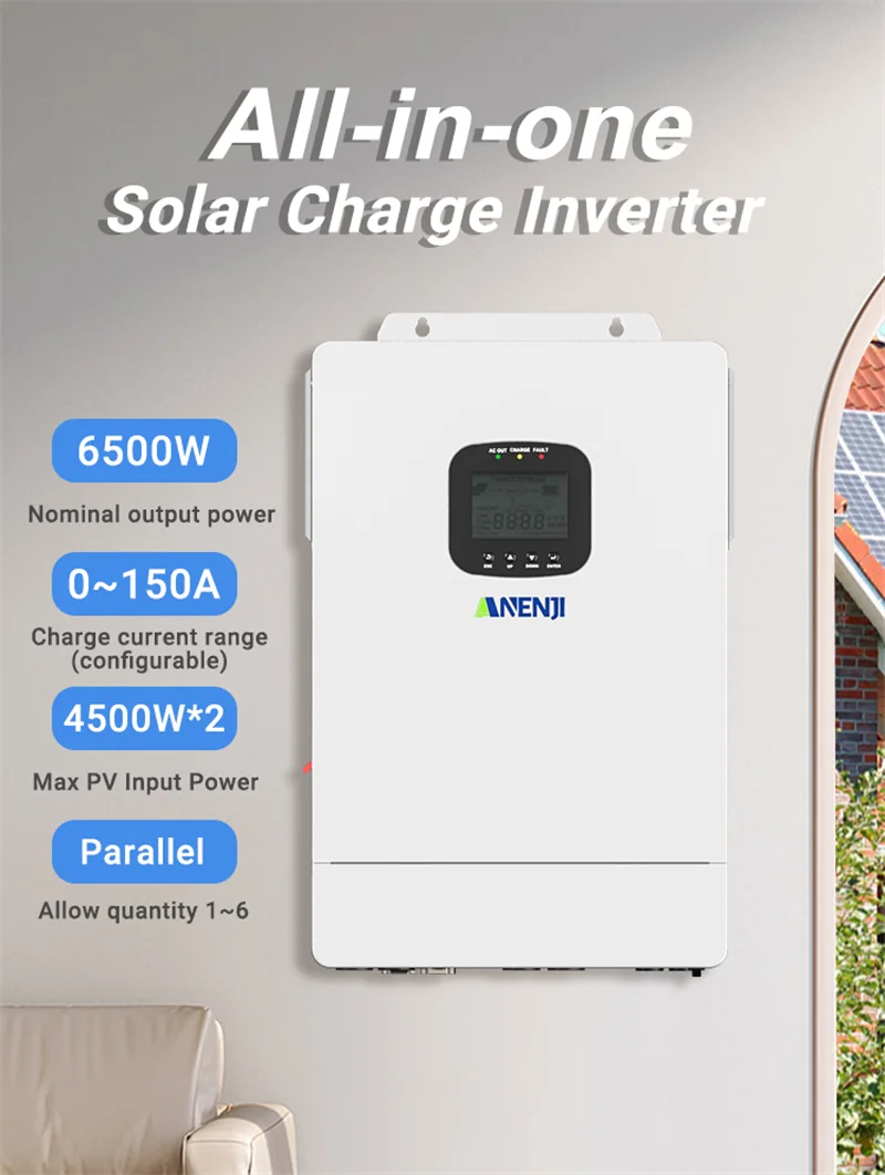 3.6KW 6.5K 12KW 48V 110V Hybrid Solar Inverter inversor solar híbrido MPPT Pure