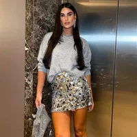 Silver Sequin Skirt Woman High Waist Mini Skirt Woman Fashion Shiny Glitter Elegant Short Skirts For Women Y2k Skirts - Image 6