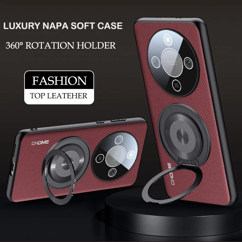 Luxury Leather Pattern Magnetic Stand Holder Shockproof Protective Case
