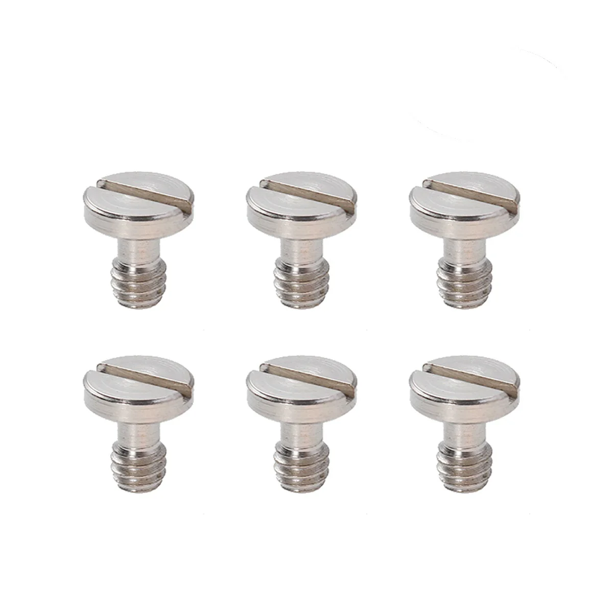 6-Piece Stainless Steel Self-Tapping Thumb Screws for Tripod and Monopod Plates