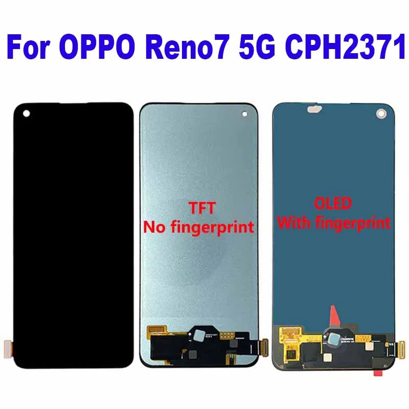 

For OPPO Reno7 5G CPH2371 LCD Display Touch Screen Digitizer Assembly For OPPO Reno 7 5G Replacement Accessory