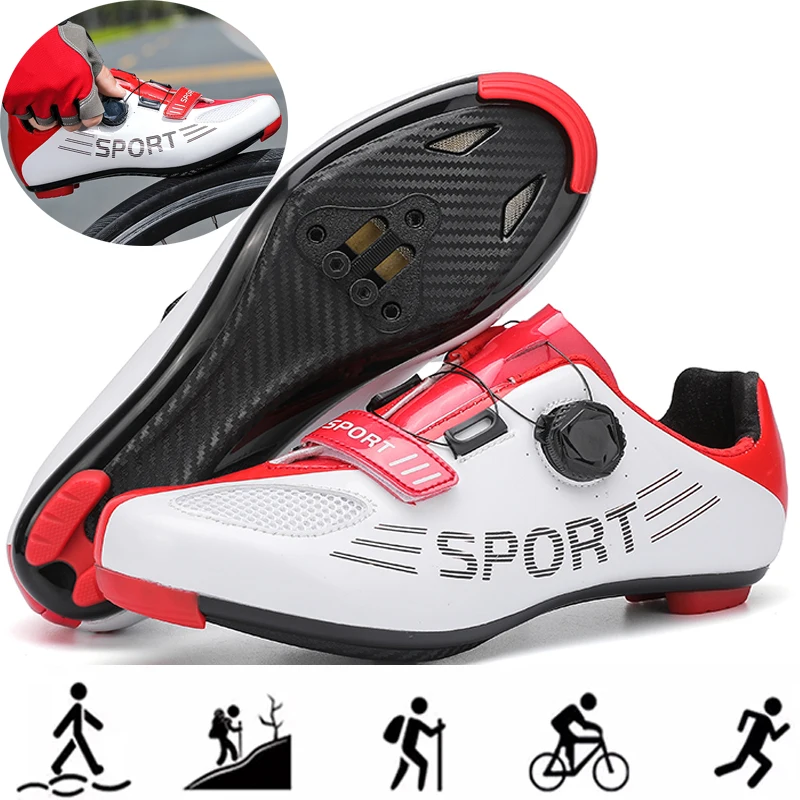 New men's and women's cycling shoes Outdoor sports shoes Couple's anti slip mountain road cycling shoes
