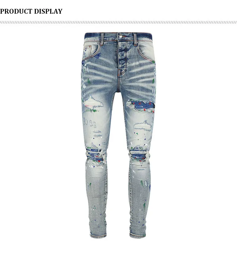 Street Fashion Men Jeans Front View
