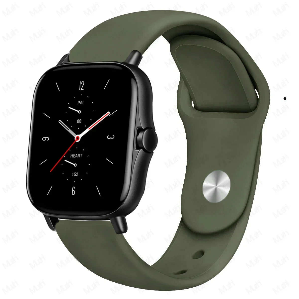 Silicone Sport Watch Band - 20mm/22mm Adjustable Strap