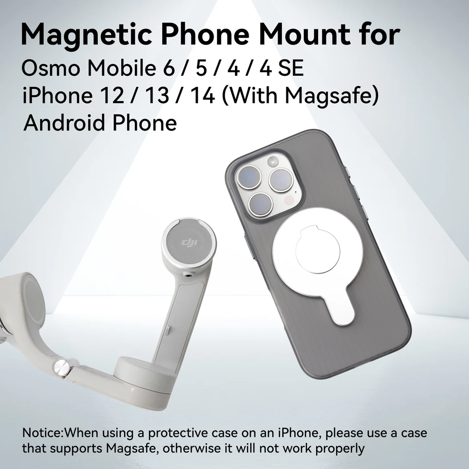 for DJI OM 7/7P/6 Magsafe Adapter Ring Holder Phone Clamp For