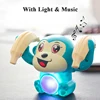 Baby Electric Tumbling Monkey with Light Music Sound Control Crawling Pet Interactive Early Educational Toys for Toddler 5