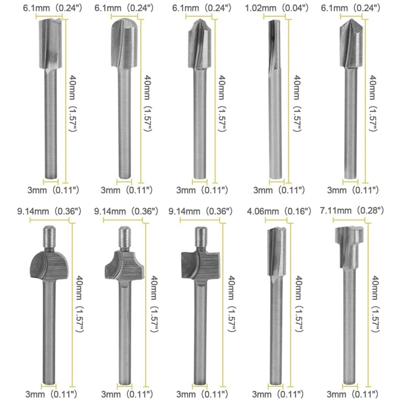 router woodworking Carbide Burr Set With Rotary Router Bits 20Pcs Die Grinder Bits 1/8Inch Shank Rotary Burr Set For Woodworking,Drilling best woodworking bench