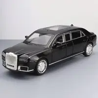 1:24 Aurus Motors Aurus Senat Russia Presidential Car Alloy Car Model Sound and Light Children's Toy Collectibles Birthday gift 1