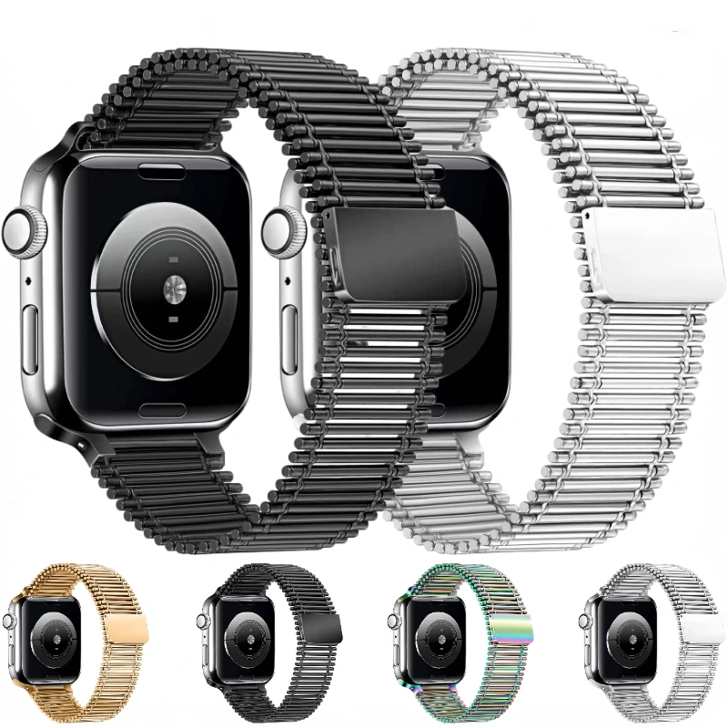 

Metal Magnetic Loop Strap For Apple Watch Band ultra 45mm 41mm Link Bracelet Belt iWatch Series 8 7 6 5 4 SE 49mm 44mm 42mm 40mm