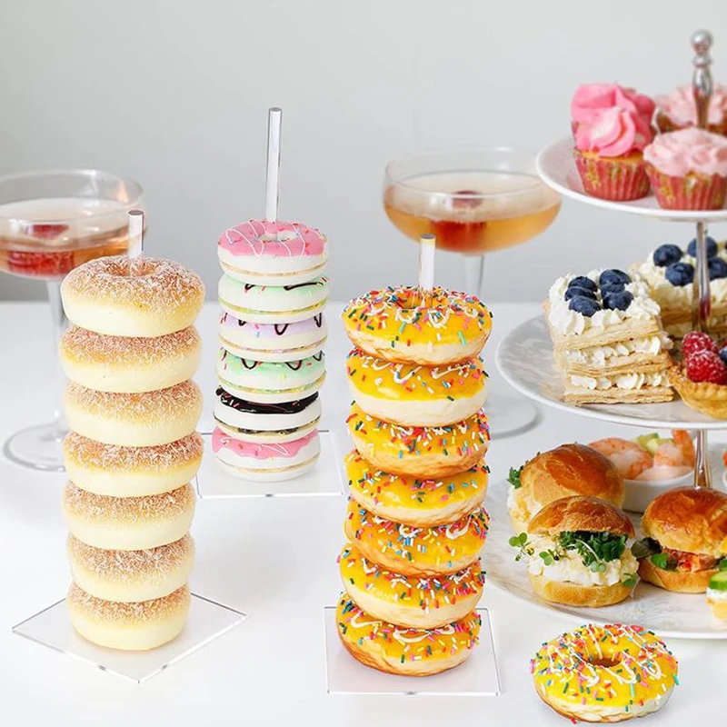Acryl Donut Halter Dessert Display Rack Dim Sum Brot Verkauf Rack Donut Ständer Geburtstag Party Hochzeit Tisch Dekoration – Detail 16