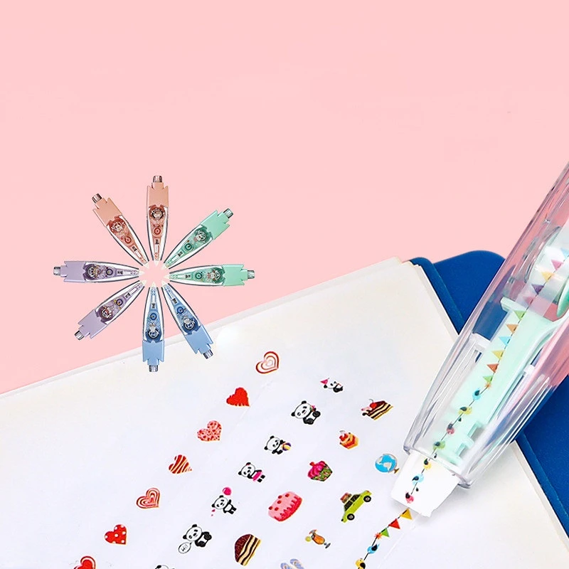 1pc Cartoon Correction Tape Kawaii Correction Tape for Students DIY Decor Scrapbook Journal Underline Important Points Pens
