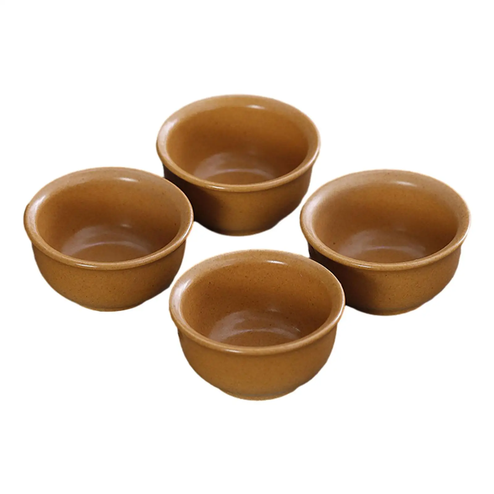 4x Ceramic Tea Cup Set Coffee Cup Portable Drinkware Tea Bowl Tea Cups for Travel Office Coffee Shop Latte Cappuccino