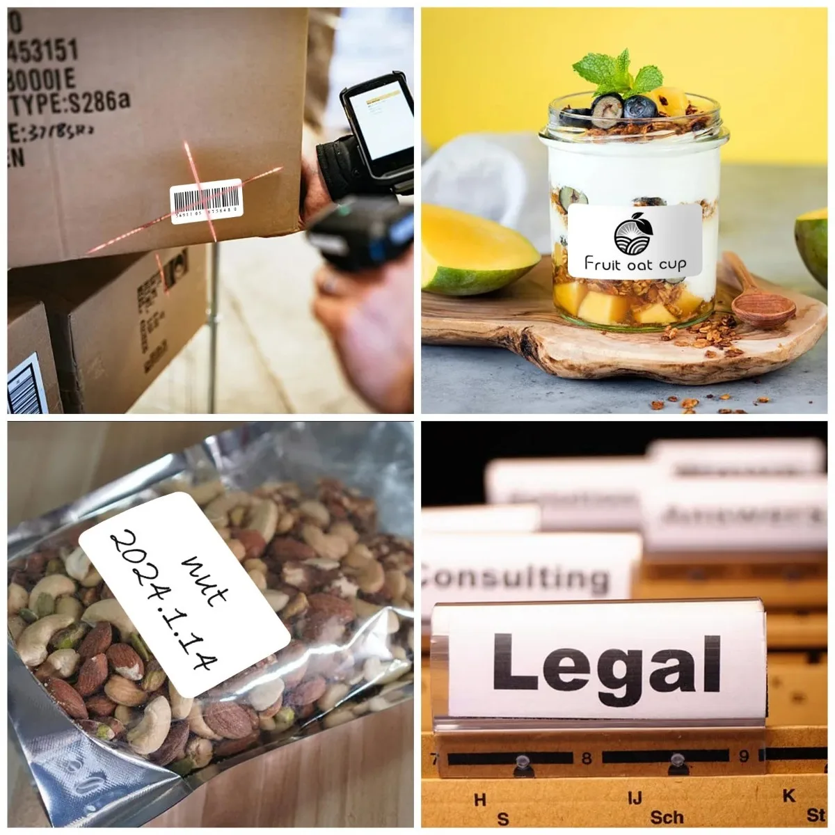 Versandetiketten in verschiedenen Größen, Barcode-Aufkleber, leeres Papieretikett für Zebra-Papier, selbstklebende Aufkleber, Supermarkt, leere Aufkleber – Detail 8