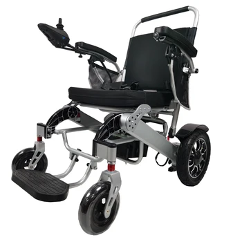 Sedia a rotelle elettrica per adulti in stock saudita, sedia a rotelle elettrica pieghevole leggera, doppi motori da 500 W, pieghevole intelligente, Lo