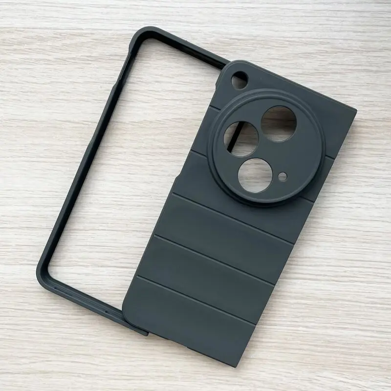 Enhanced Shockproof Hard Plastic Folding Phone Case with Elegant Skin-Feel Finish