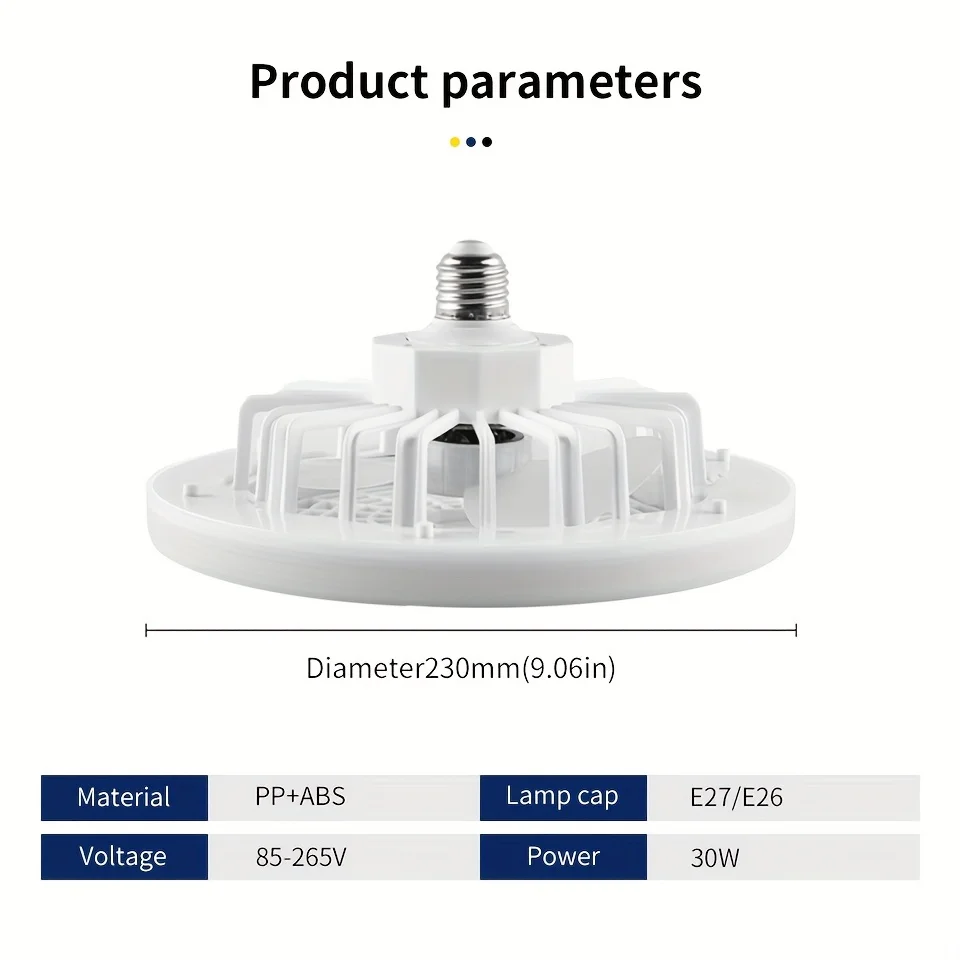 LED Smart fan light 30W AC110V 220V Ceiling Fan With Lighting Intelligent Remote Control E26/E27 Silent For Bedroom Living room 2