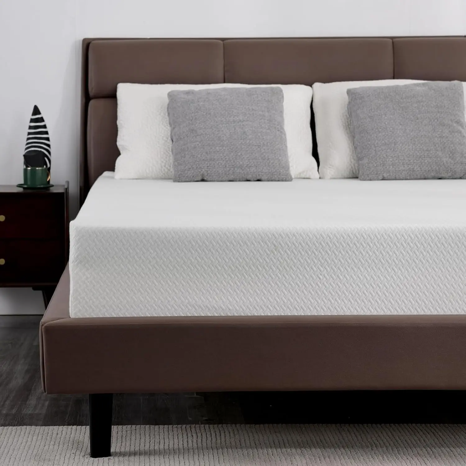 Materasso Memory Foam Corto Queen Size 20 Cm - Hcore Con Tencel E Tè Verde - Per Camper E Roulotte - Made In USA