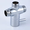 Diverter 3-Way T-Adapter Diverter Valve Polished Chrome Faucet Shower Head Arm Switch Adapter Replacement Bathroom Accessories 1