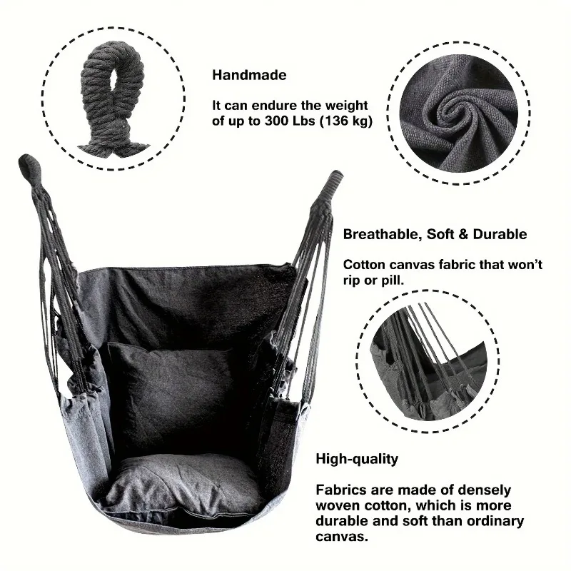 Hammock Swing Chair Fabric Hammock Chair Swing With Storage Bag Dormitory Portable Outdoor Garden Camping Anti Rollover