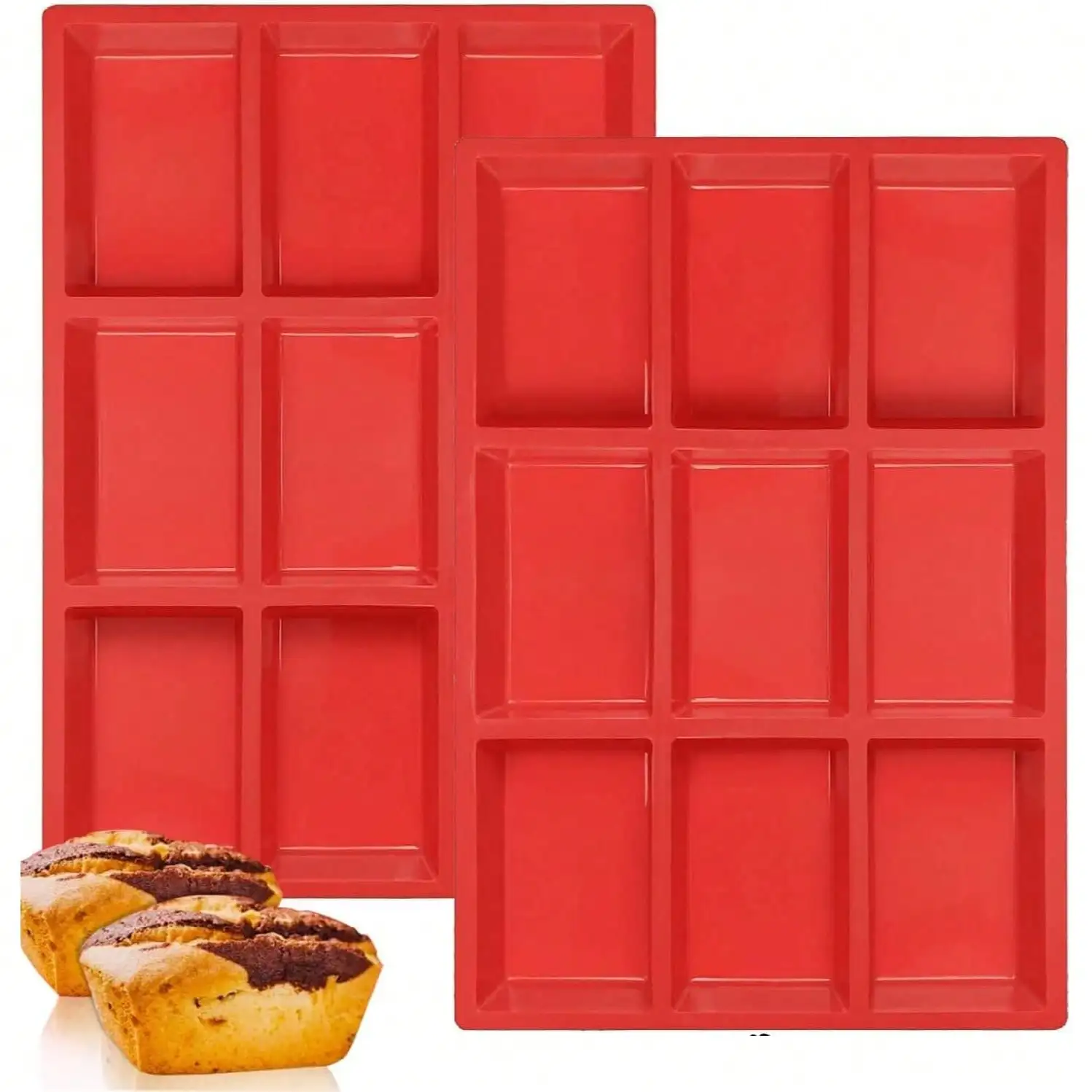Silicone Mini Loaf Baking Mold for Cakes, Bread, and Treats