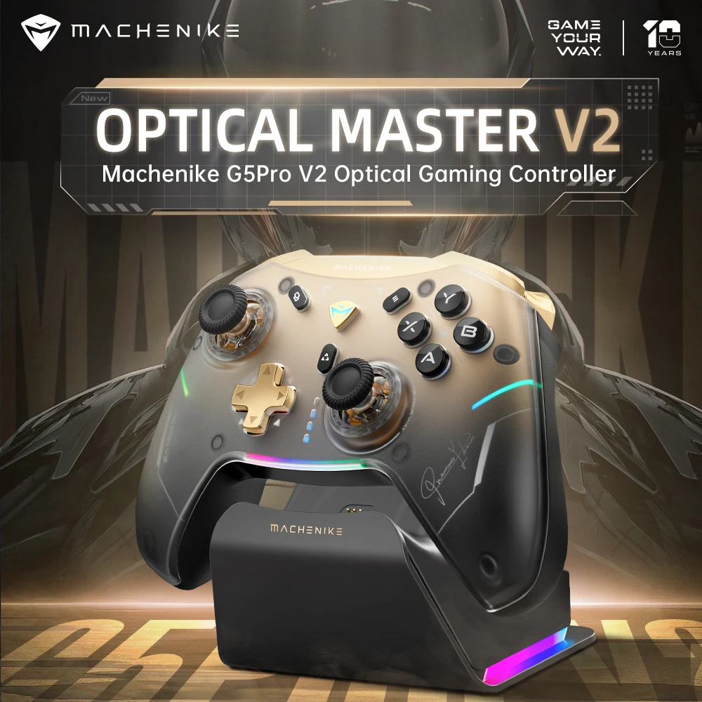 בקר גיימינג MACHENIKE G5Pro V2 Tri-Mode עם Hall Effect, כפתורי Micro Switch וסטיקים Hot-Swappable