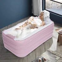 Inflatable Adult Bath Tub, Free-Standing Blow Up Bathtub with Foldable Portable Feature for Adult Spa with Electric Air Pump 1