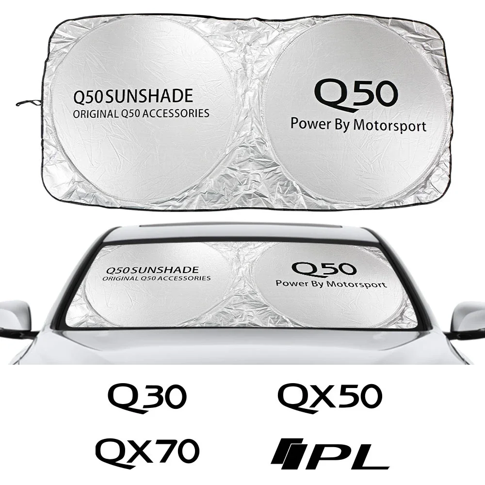 Car windshield sunshade cover For Infiniti Q30 Q50 Q60 Q70 QX30 QX50 QX60 QX70 QX80 IPL Accessories Anti UV Reflector Visor car sunshade windshield sun shade