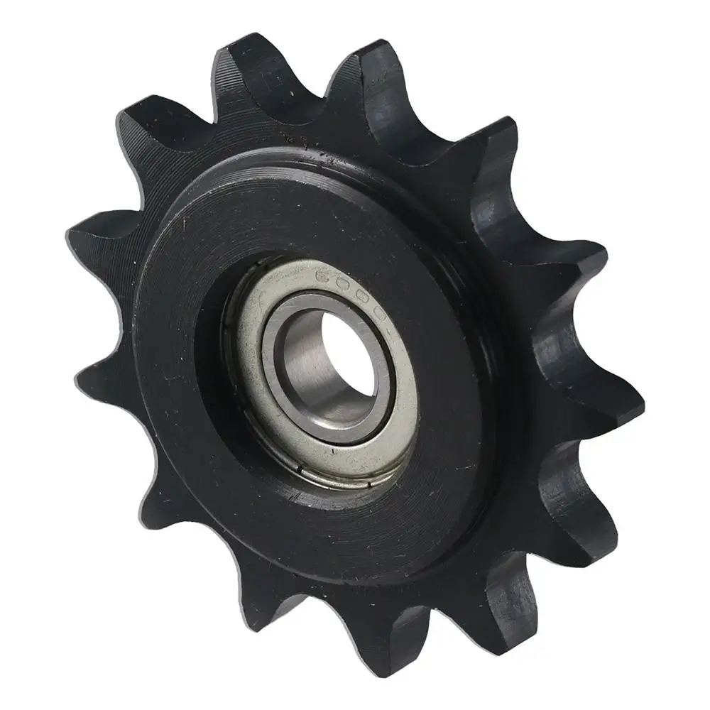 10mm Bore 1/2" Pitch Chain Idler Sprocket C45 Carbon Steel 13 Tooth Bearing Circlip Convex Idler Gear For ISO 08B Chains