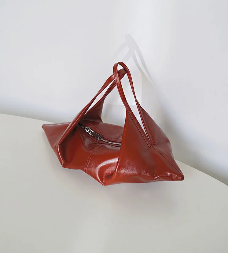 Borsa a tracolla donna in vera pelle con manico a corno_voghion.com