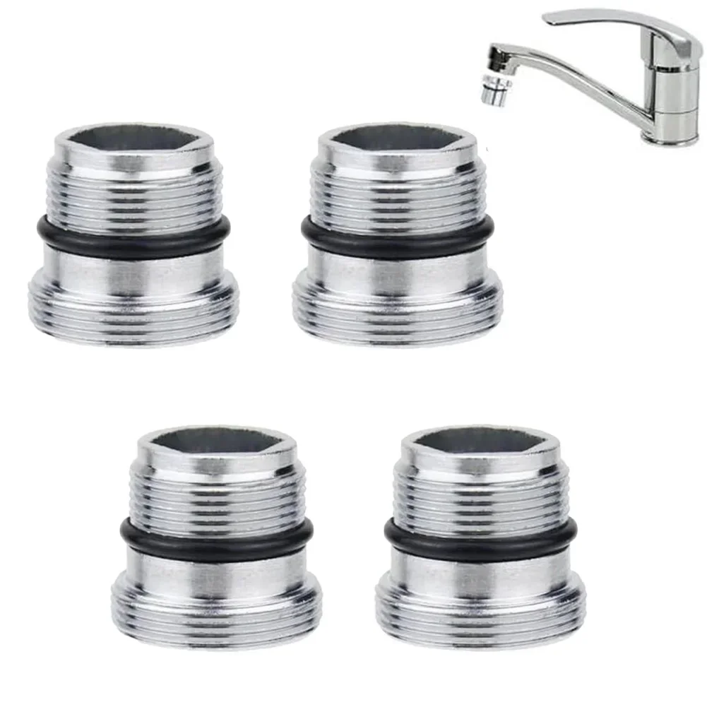 Tap Adapters Aerator Bubbler 4pcs M18.5 To M22 Male Thread With Rubber Seal Faucet Water Saving Replaceable Embedded Bubbler faucet aerator faucet adapter