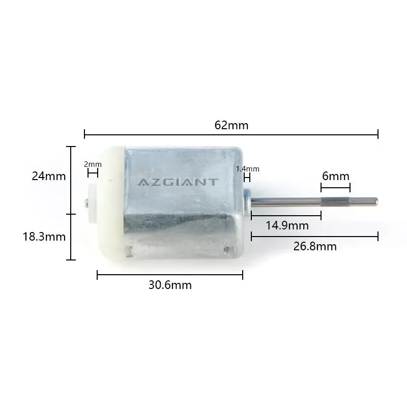 FC280 Motor 0.08-0.1A DC 12V 12000RPM 62mm Shaft Carbon Brush Micro Electric Engine Factory Direct Selling