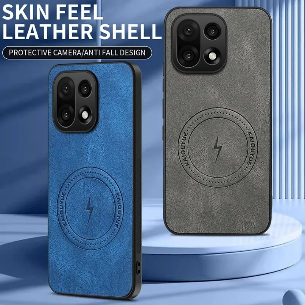 Leather Texture Magnetic Phone Case with Soft Bumper Protection