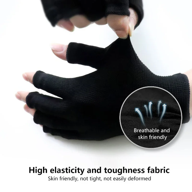 1 Pair Men' and Women' Multifunctional Half Finger Gloves