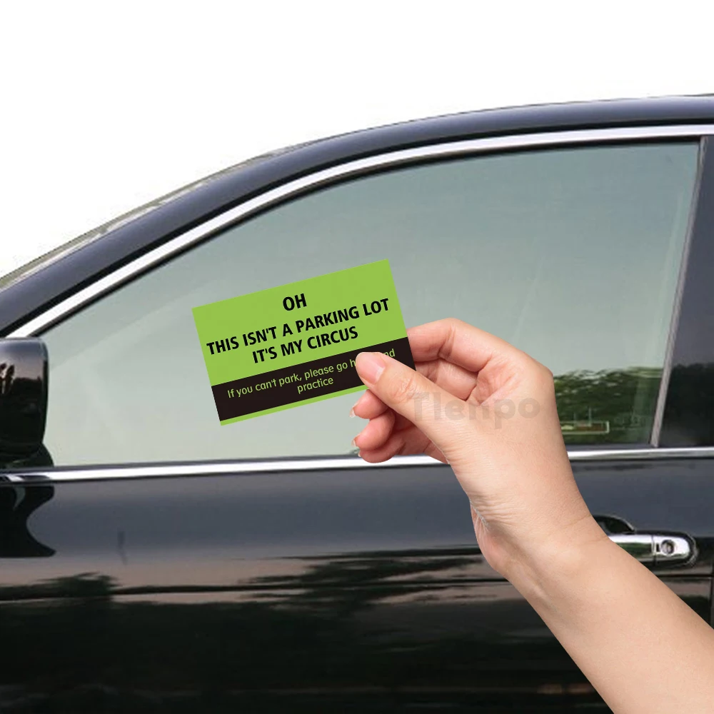Funny Parking Cards 50pcs "This is not a car park" 3.5 x 2inch Prank Card Prank Driving Fake Ticket mini portable prank props gag cards