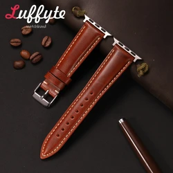 Classic Oil Wax Leather Watch Strap - Premium Vintage Design - 42(S123) 44 45 46 49 (Light Brown)
