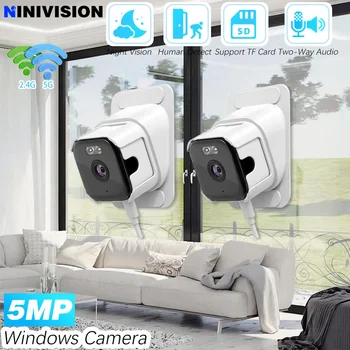 Mini Window IP Camera O-Kam Pro 5MP 5G 2.4G Wireless Easy Installation Secure Network Black Light Night Vision Human Detection 1