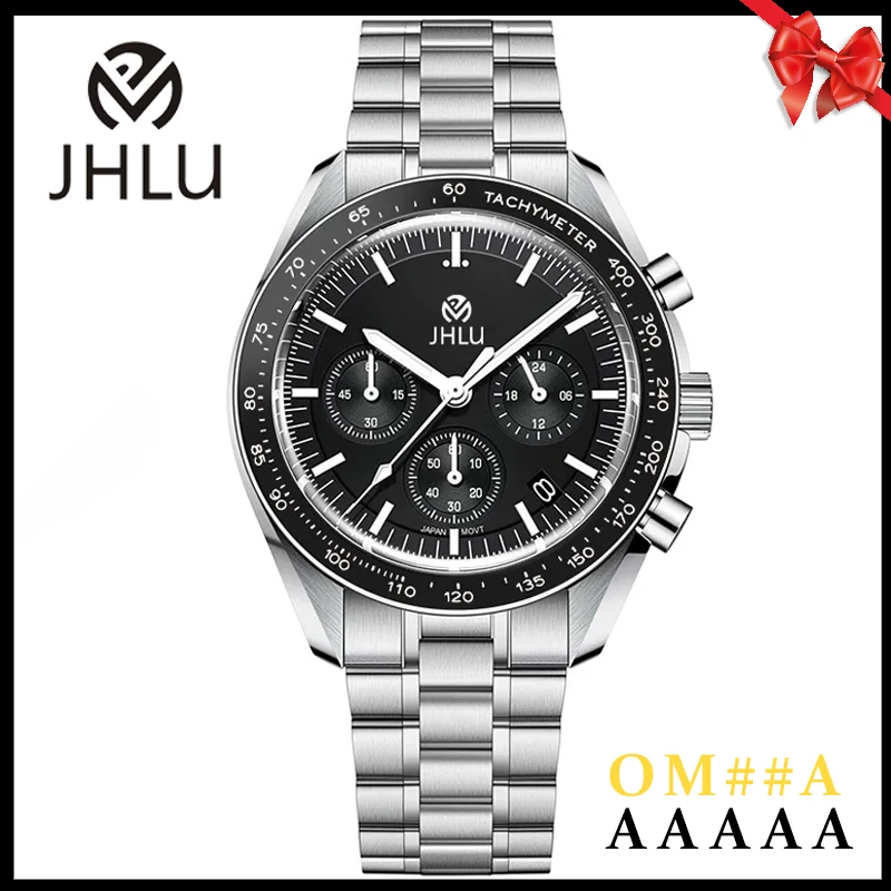 

New Sapphire Crystal Watch Mechanical Watches 904L Stainless Steel Watch JHLU Speedmaster Watch Waterproof High-quality SSSSS