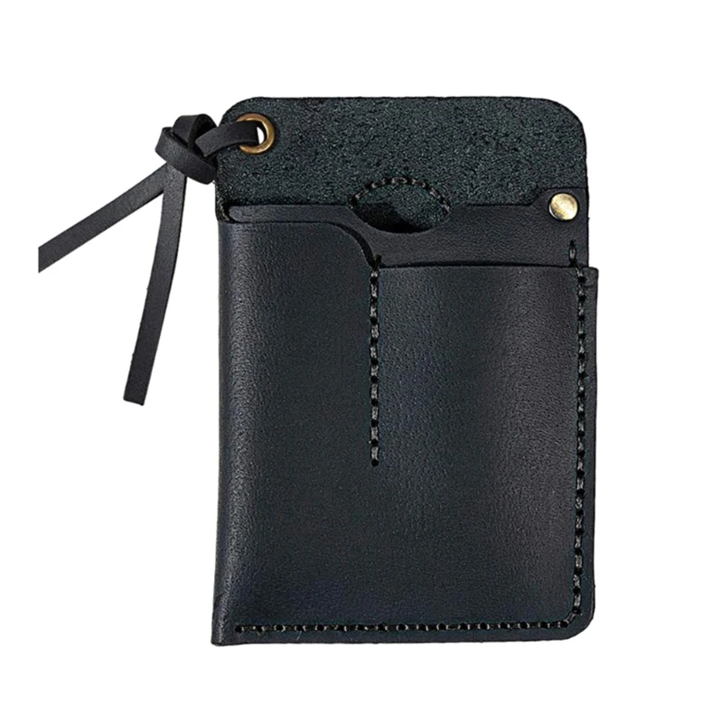 Portable Men Leather EDC Organizer Sheath Handmade Tool Pouch Holster for Case Bag Birthday Gift for Men Women Black/Bro 3