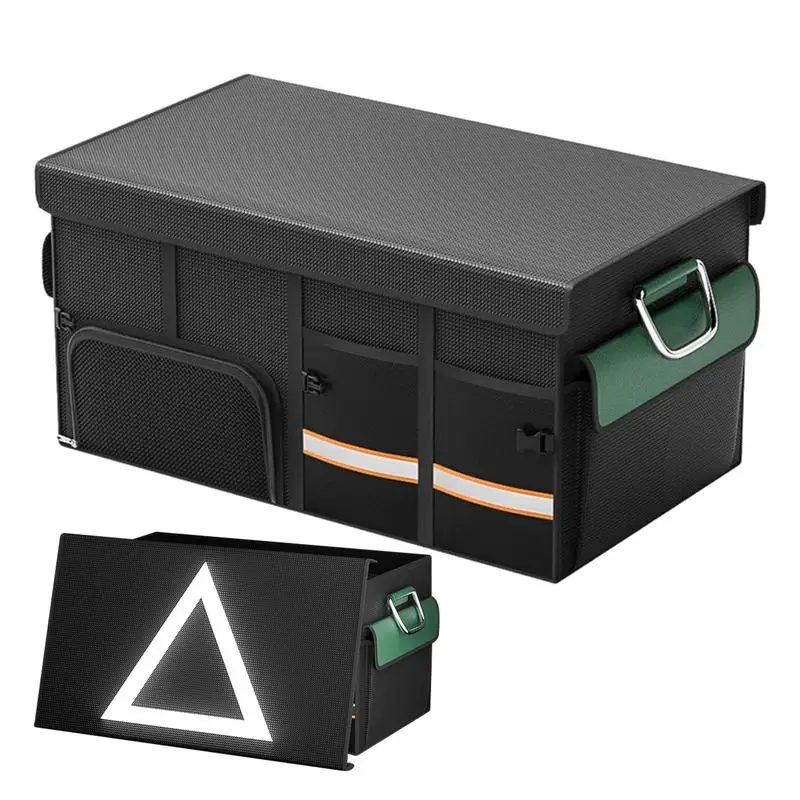 

Car Trunk Storage Organizer Waterproof Multi Pocket Box Universal High Capacity bag Non Slip Bottom Ample Space Trunk Organizer