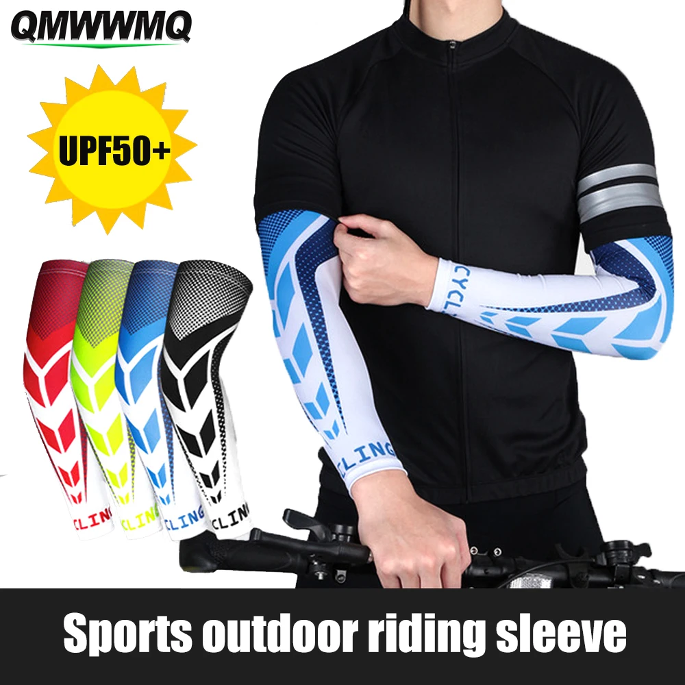 

1Pair UV Cooling Arm Sleeves Sun Protection for Whole Arm in Basketball,Football,Driving,Sports, Cycling, Golf for Men & Women