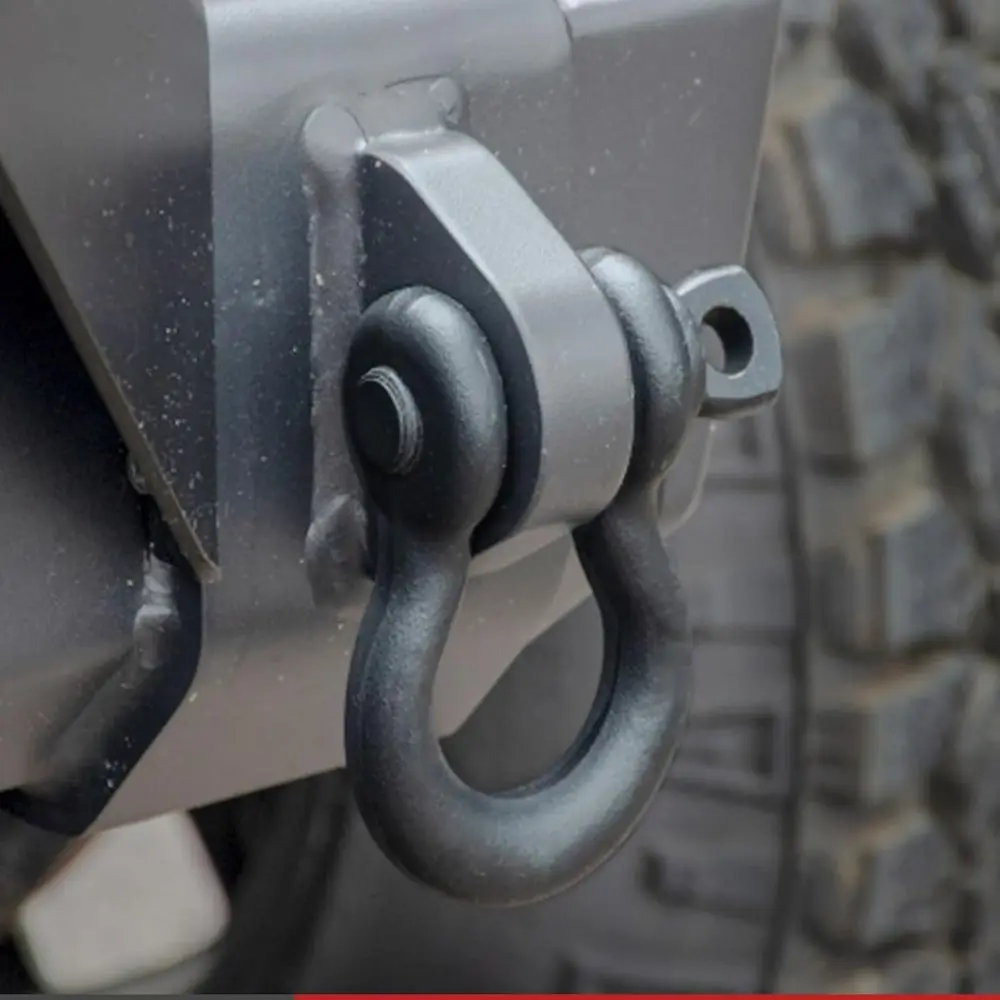 Weld On Shackle Clevis Mount 1-inch Steel Shackle Mount (Set of 2) for Offroad/Trucks/Trailer/Hydraulic Bucket Bumper Towing