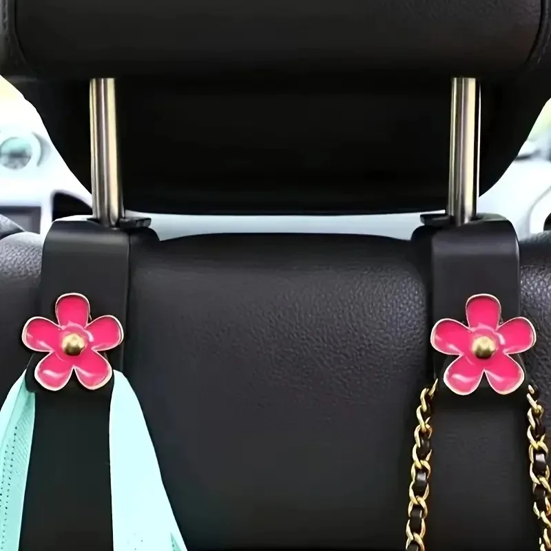 2pcs Universal Car Seat Headrest Hook For Auto Back Seat Storage Organizer Hanger Holder For Handbag Purse Bags Clothes Coats