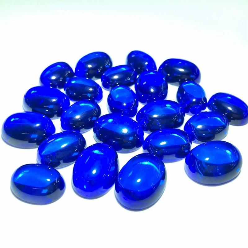 Großer hübscher blauer Saphir 13 × 18mm 20,0 ct ovale flache glatte Oberfläche geschnitten vvs lose Edelsteine für Schmuck herstellung Edelsteins ammlung