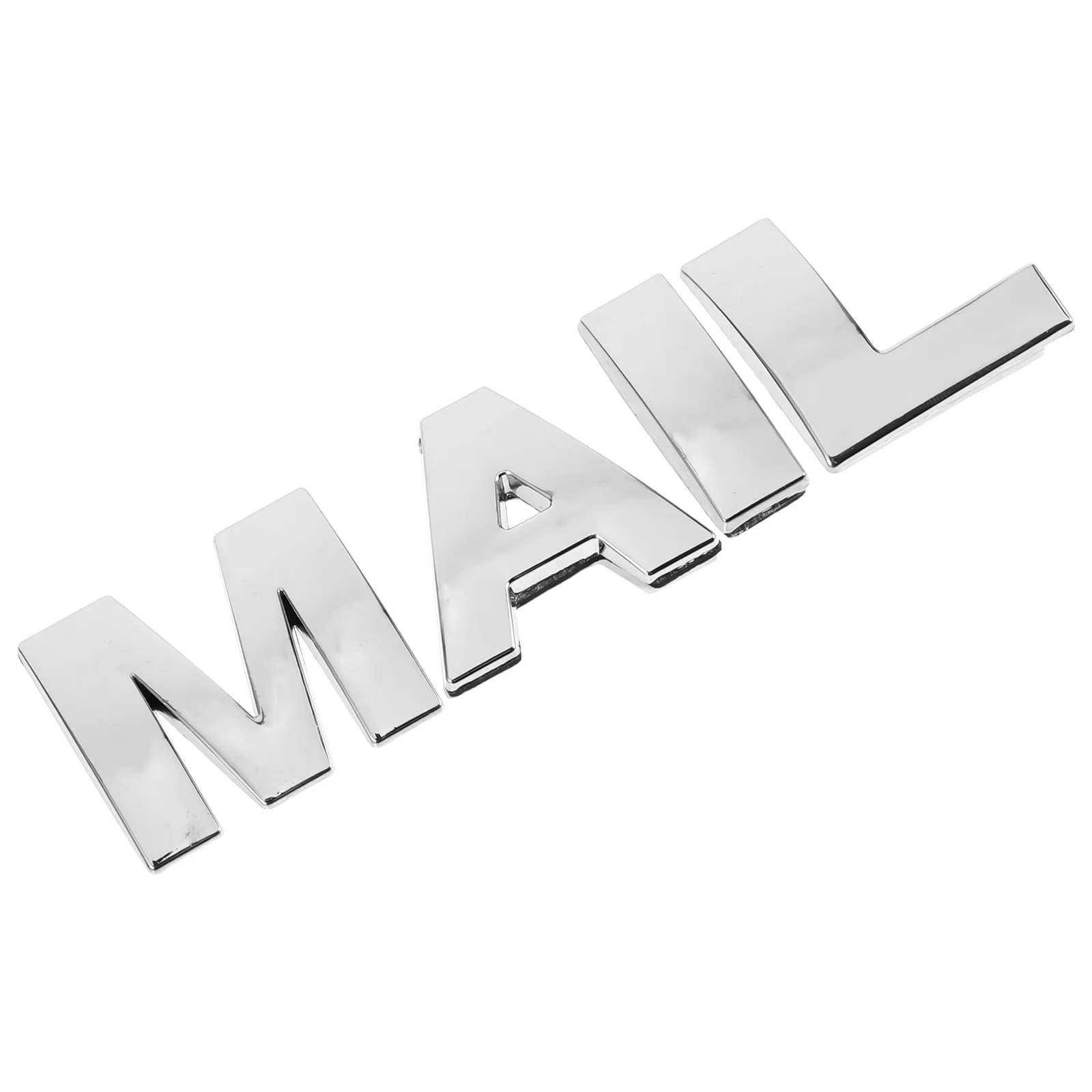 4 Pcs Applique Mailbox Number Metal Zinc Alloy Modern Alphabet Adhesive Stickers