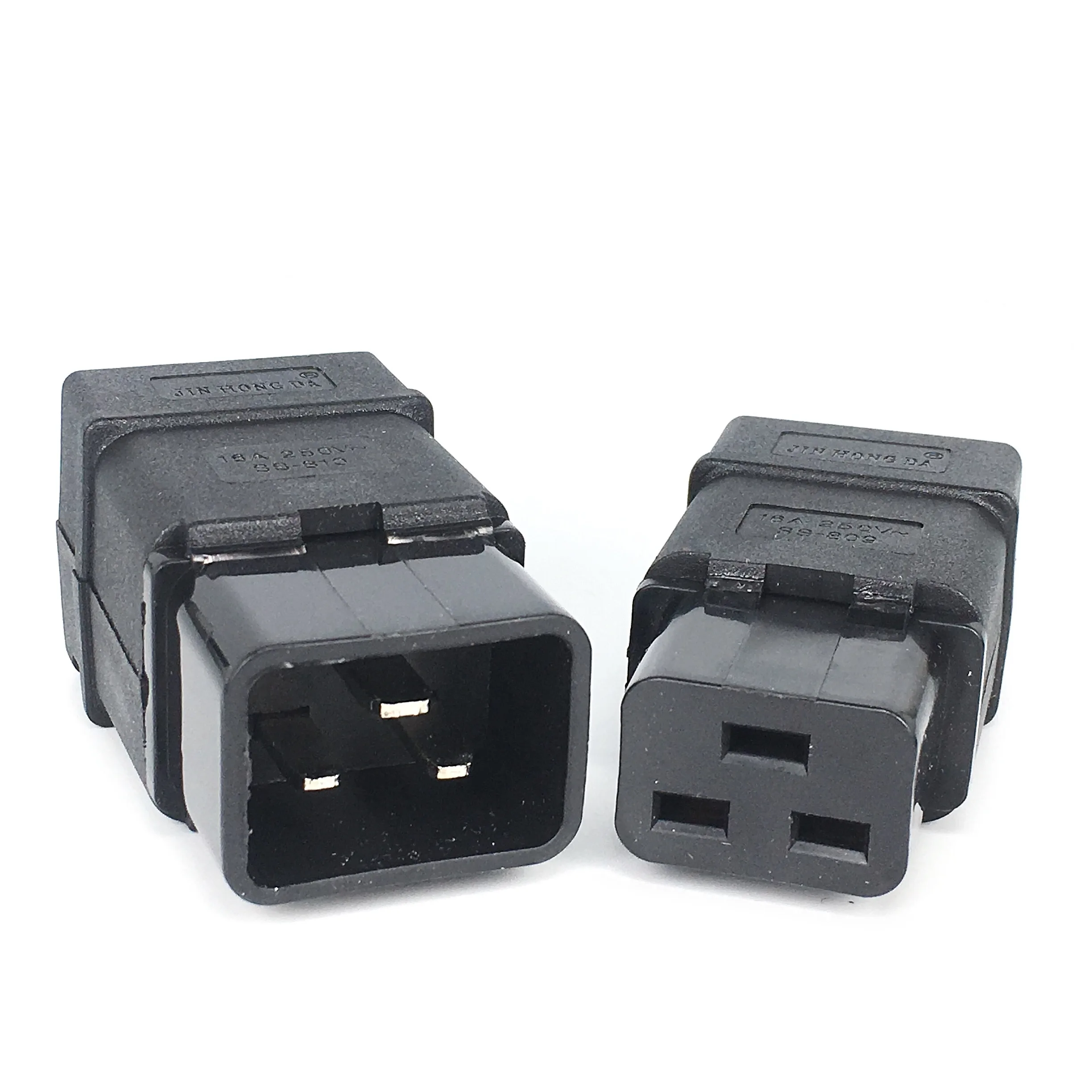 ce 250v 16a C19 C20 female male 3 sprong AC PDU UPS power outlet wired electrical Receptacle AC socket plug