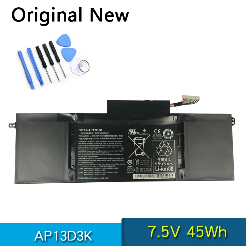 

NEW Original Battery AP13D3K For ACER Aspire S3 S3-392G 7.5V 45Wh