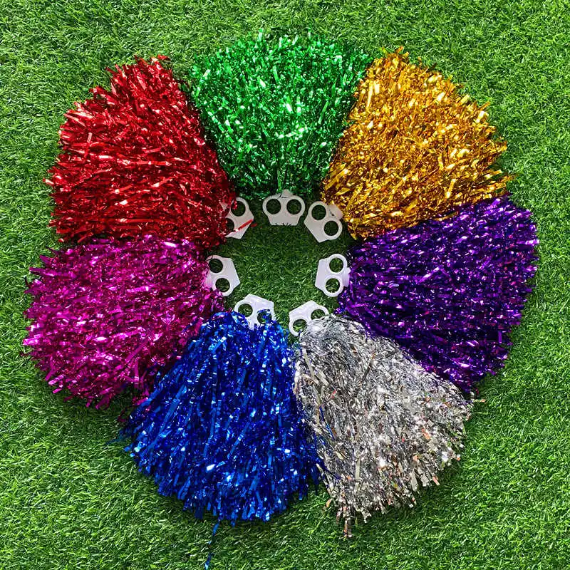 1pc Cheerleader Pom Poms Sports Match and Dance Performance Cheerleading Pompoms Hand Flower for Balls Sports Cheering Supplies